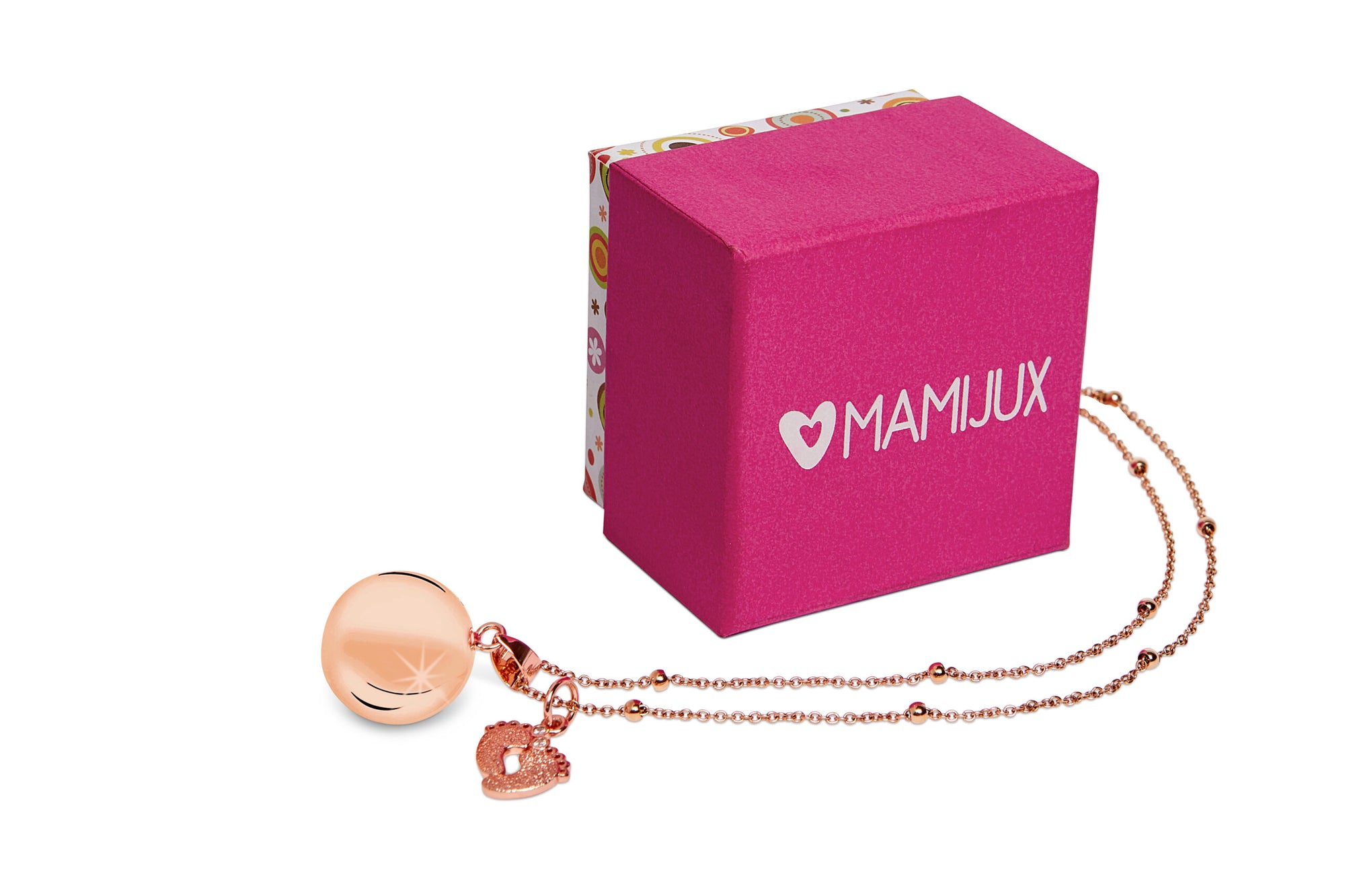 Harmony Ball Pink Gold Baby Foot charm