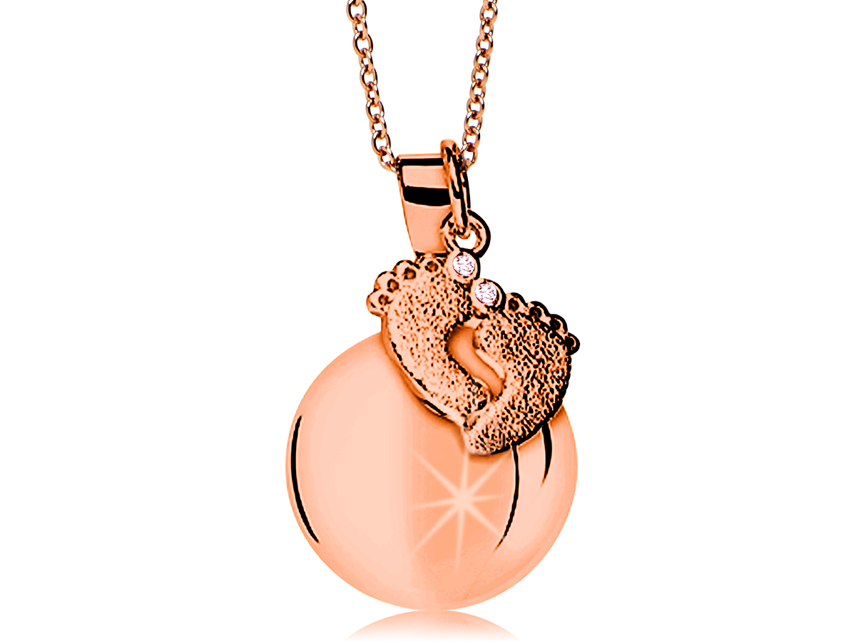 Harmony Ball Pink Gold Baby Foot charm