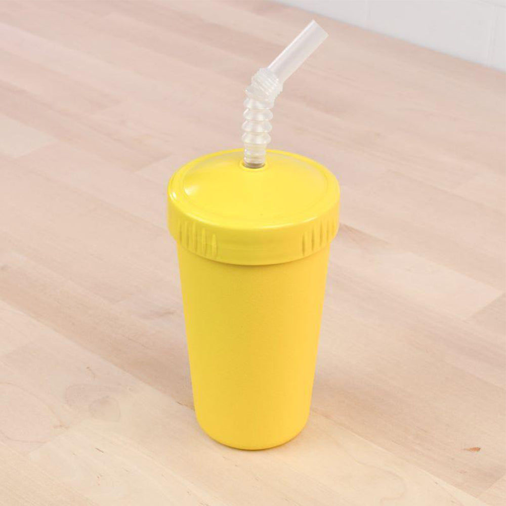 ReplayRecycled Vaso Plástico Reciclado / Amarillo Vaso Ecológico con Bombilla