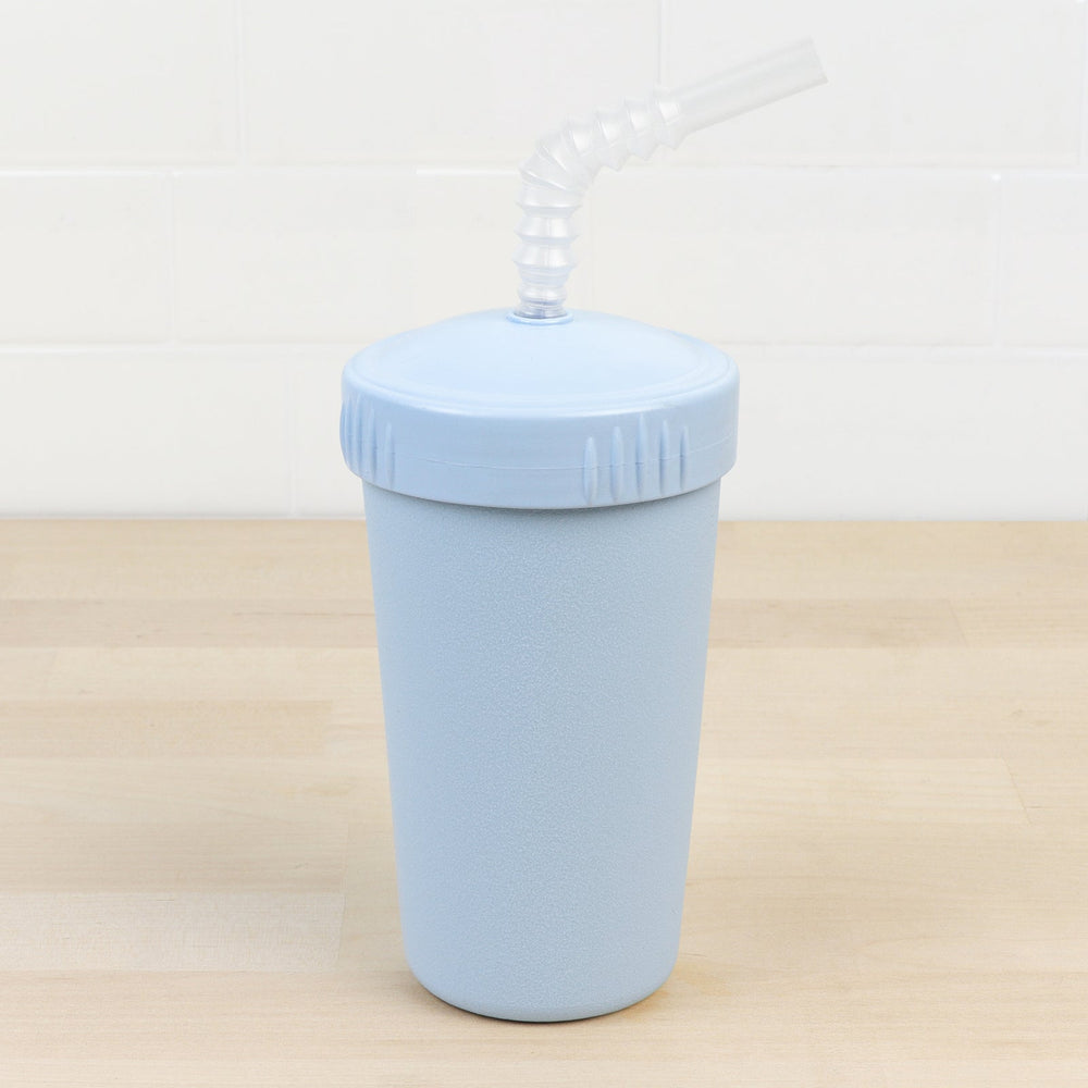 ReplayRecycled Vaso Plástico Reciclado / Azul Pastel Vaso Ecológico con Bombilla