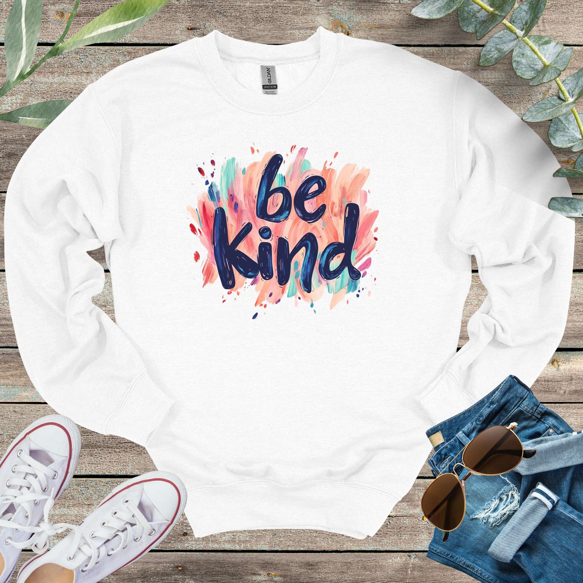 Cook&Play Sweatshirt S / White Be Kind Unisex Sweatshirt