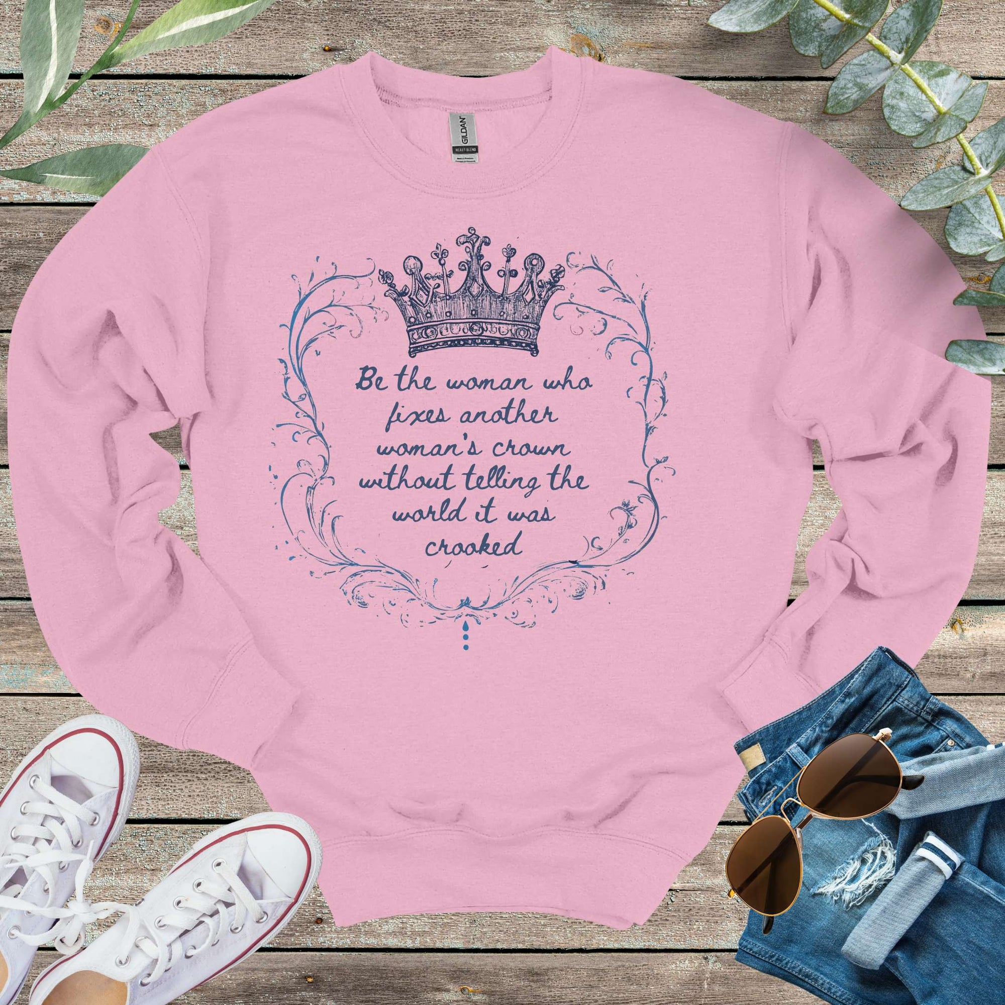 Printify Sweatshirt S / Light Pink Be Without Telling the World Unisex Sweatshirt