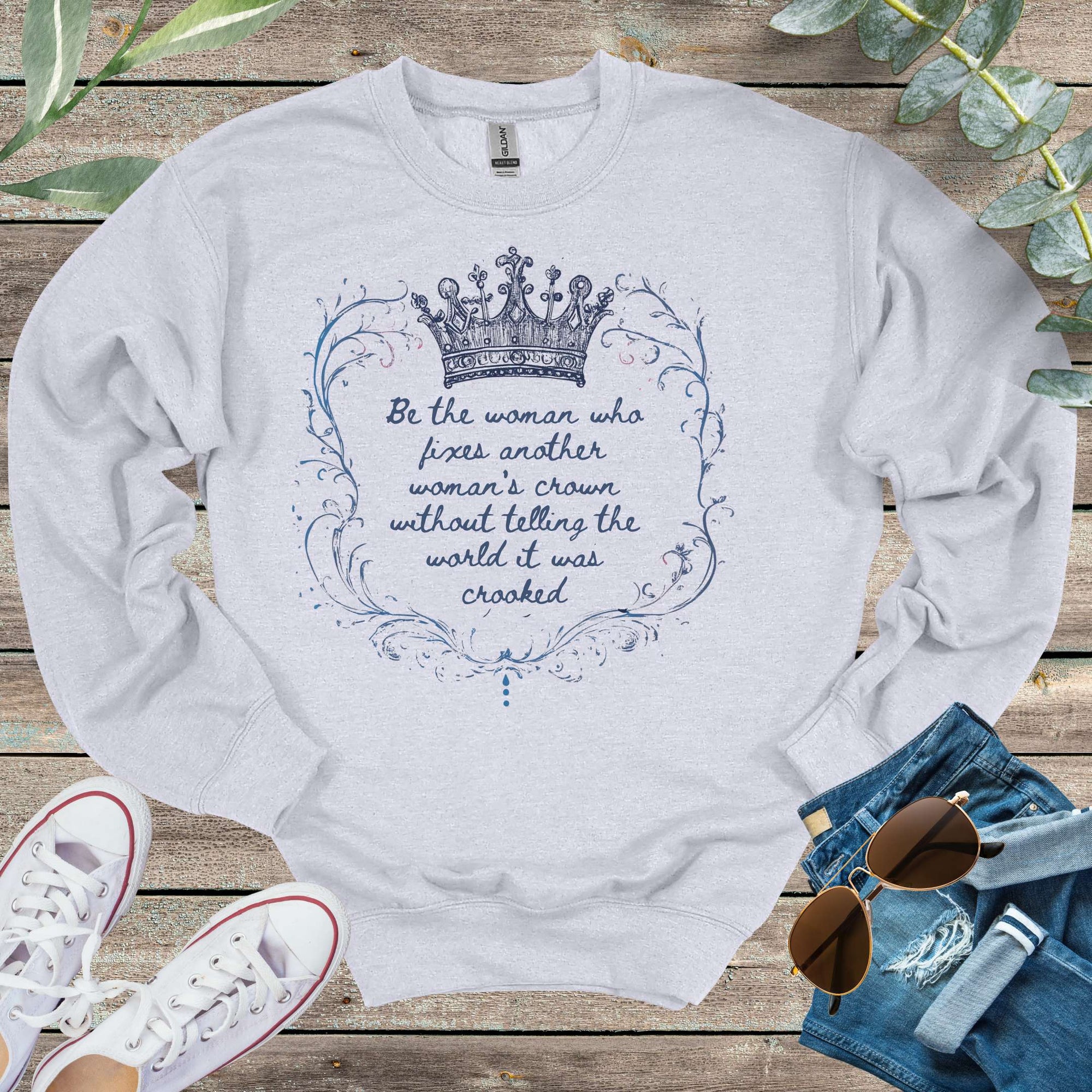 Printify Sweatshirt S / Light Pink Be Without Telling the World Unisex Sweatshirt