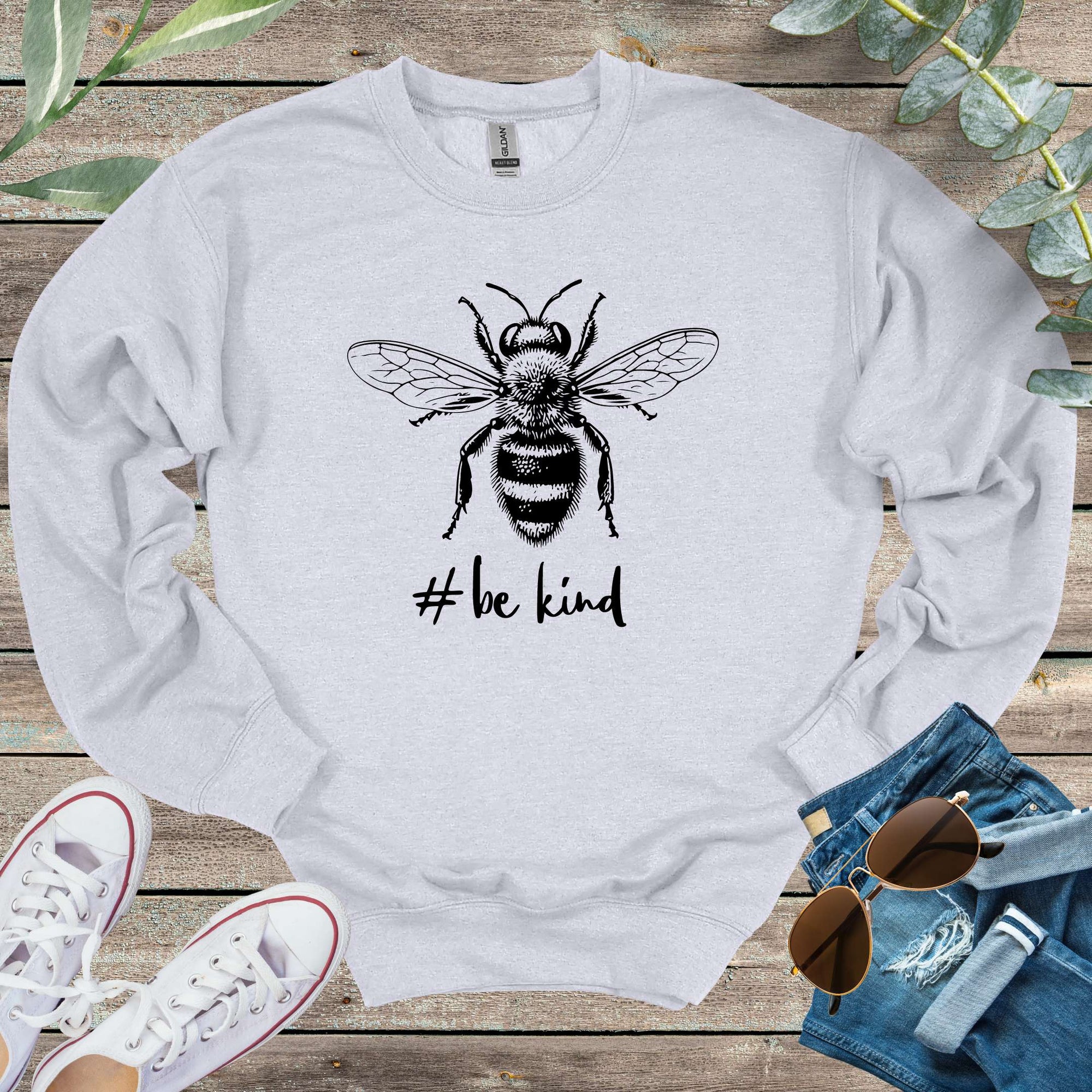 Printify Sweatshirt S / Light Pink Bee Kind Sweatshirt