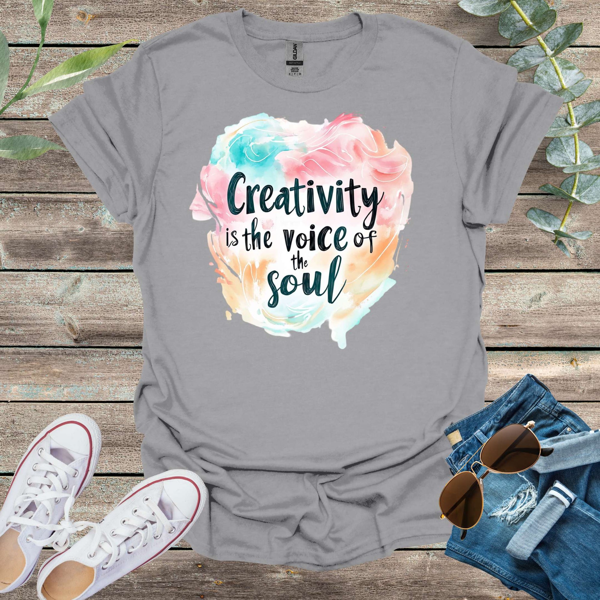 Printify T-Shirt White / S Creativity is the voice of the Soul