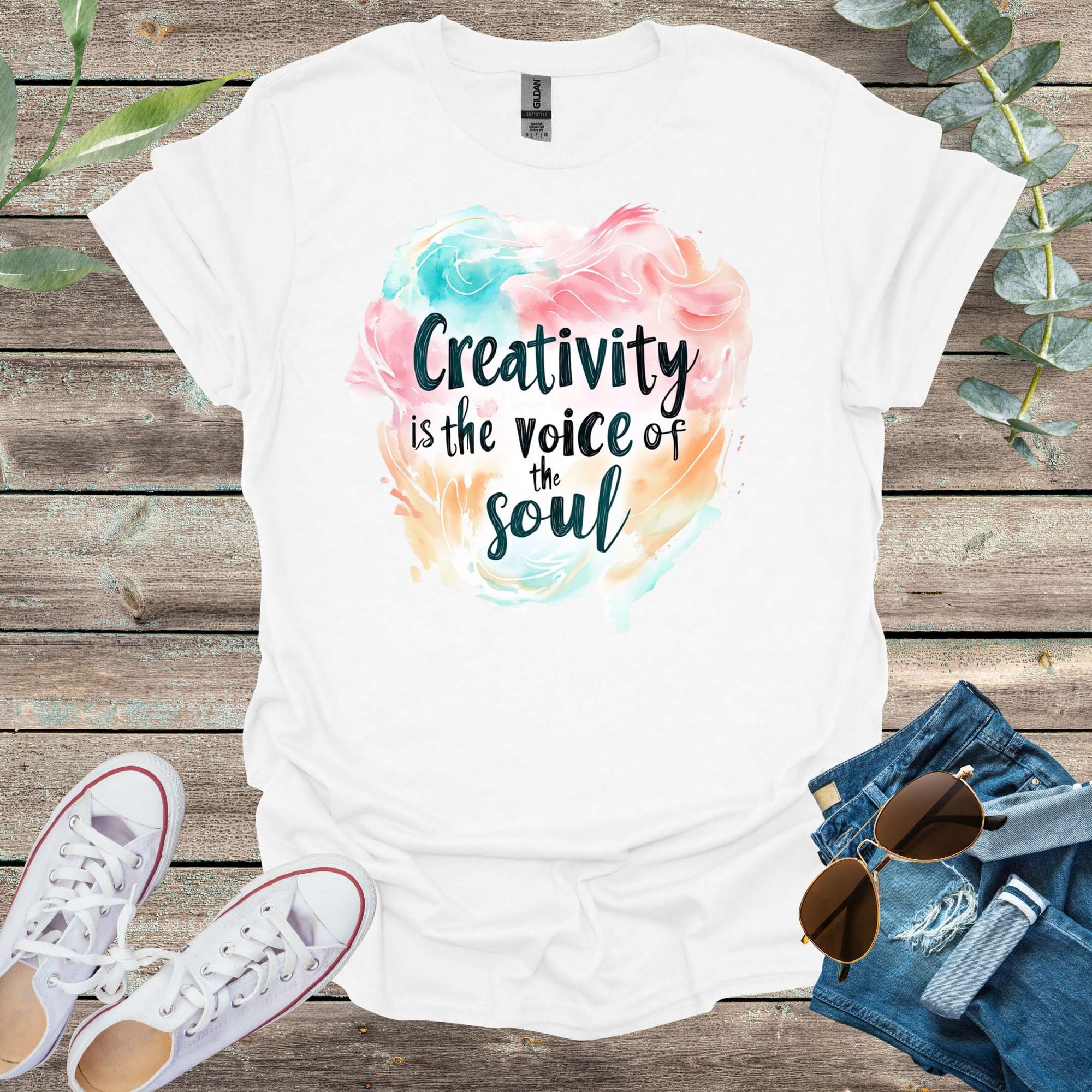 Printify T-Shirt White / S Creativity is the voice of the Soul