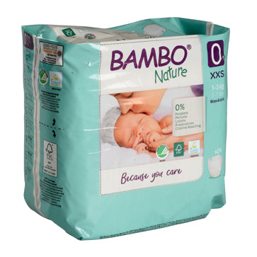 Bamboo Nature Pañales 0 Prematuro 1kg-3kg Pañal Bambo Nature