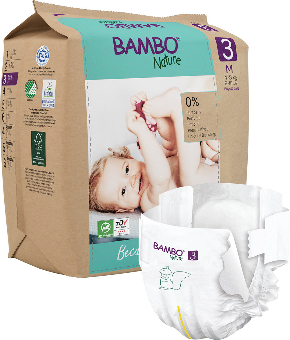 Bamboo Nature Pañales 3 Midi 4Kg-8Kg Pañal Bambo Nature