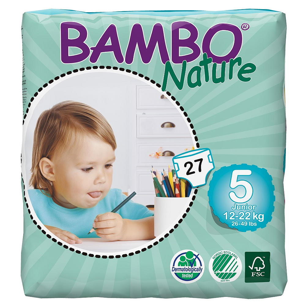 Bamboo Nature Pañales 5 Junior 12kg-18kg Pañal Bambo Nature
