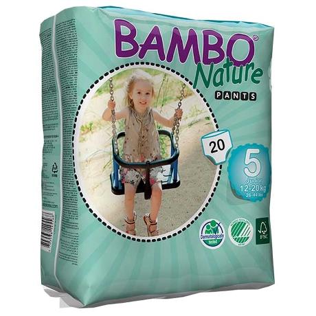 Bamboo Nature Pañales 5 Pants Junior 12 a 18 kg Pañal Bambo Nature