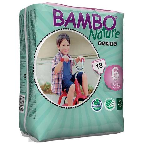 Bamboo Nature Pañales 6 Pants XXL 18kg + Pañal Bambo Nature