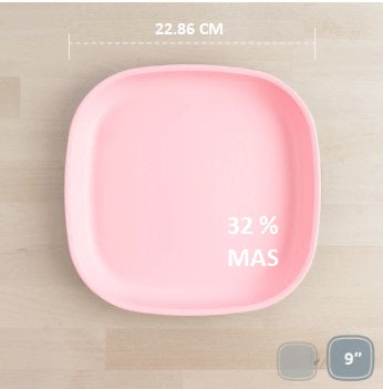 Plato Plano Ecológico - Rosado Pastel Grande