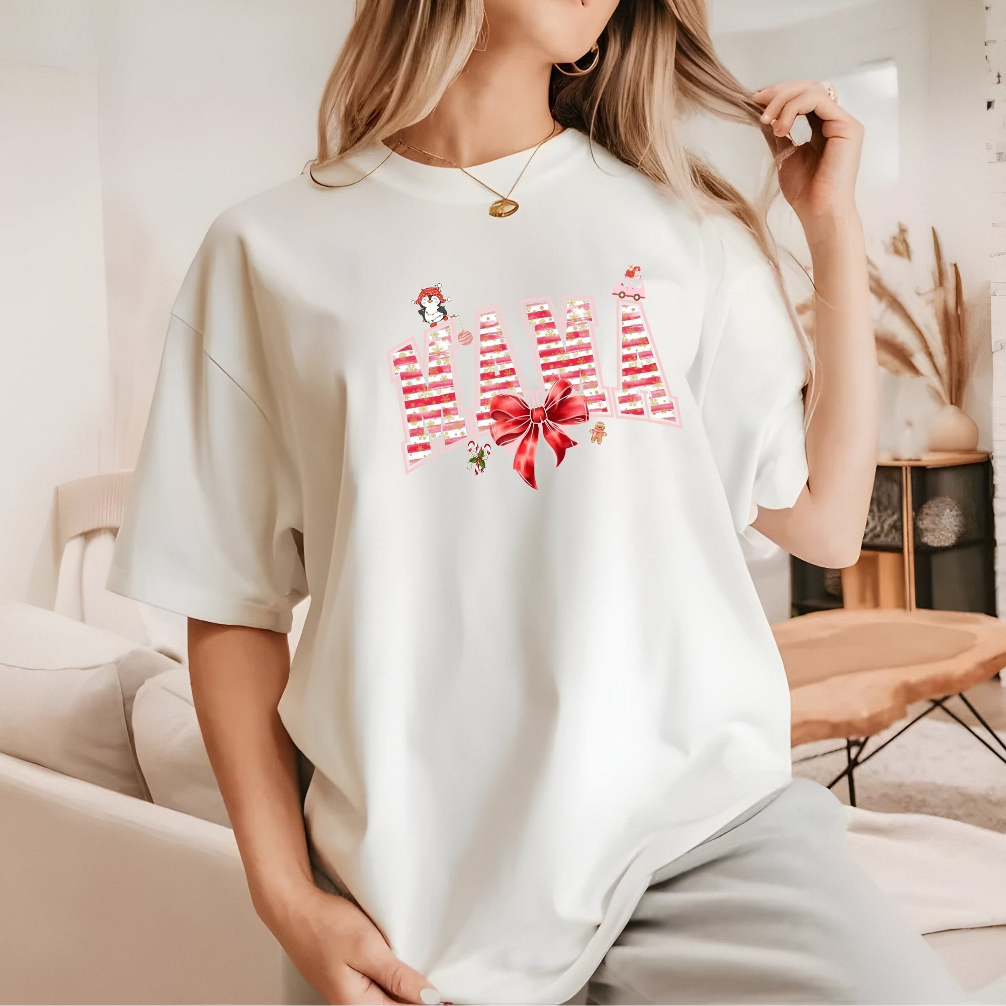 Once Upon a Dream T-Shirt White / S Polera Navidad 100% Organica Mamá Navidad Coquette Rosa