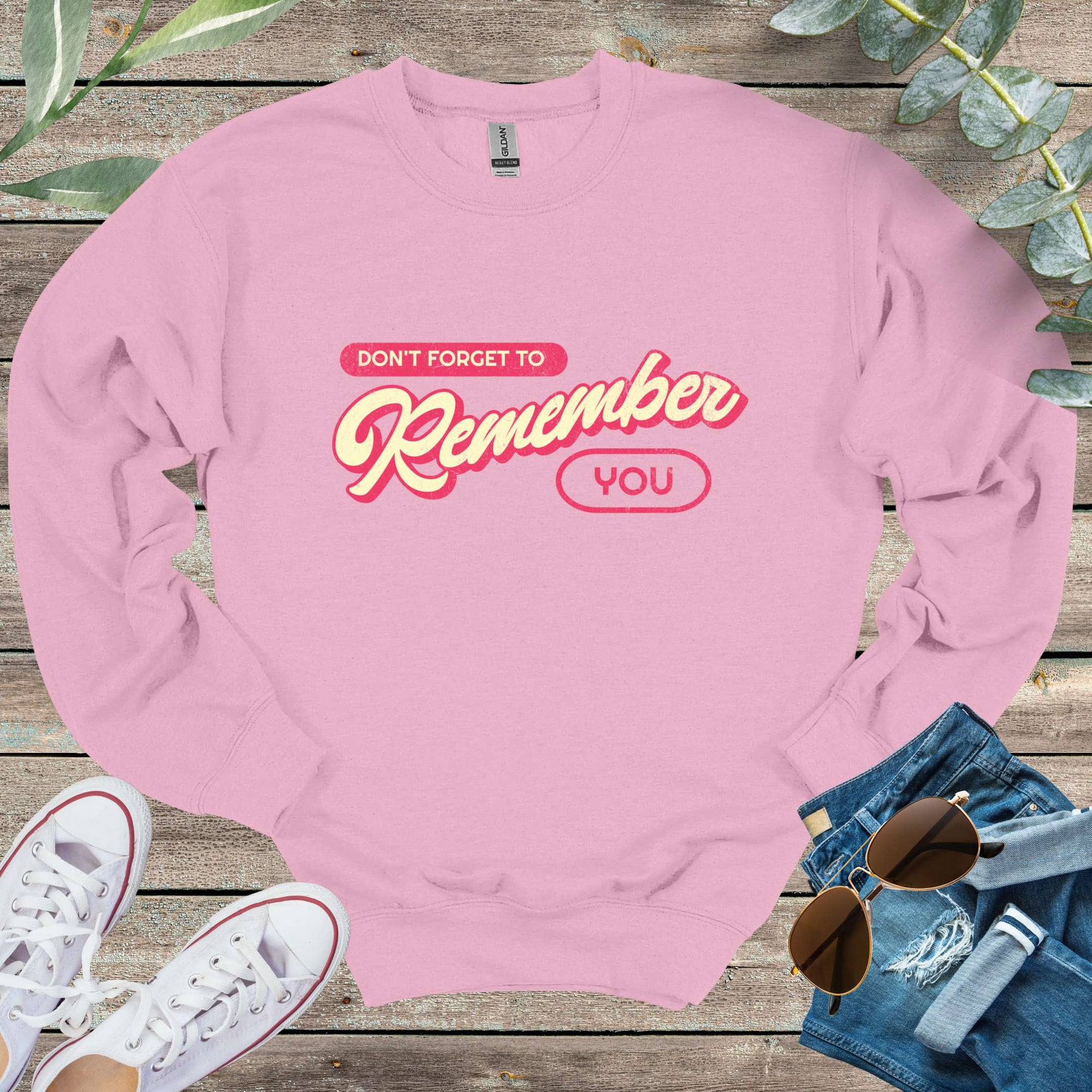 Printify Sweatshirt S / Light Pink Remember You