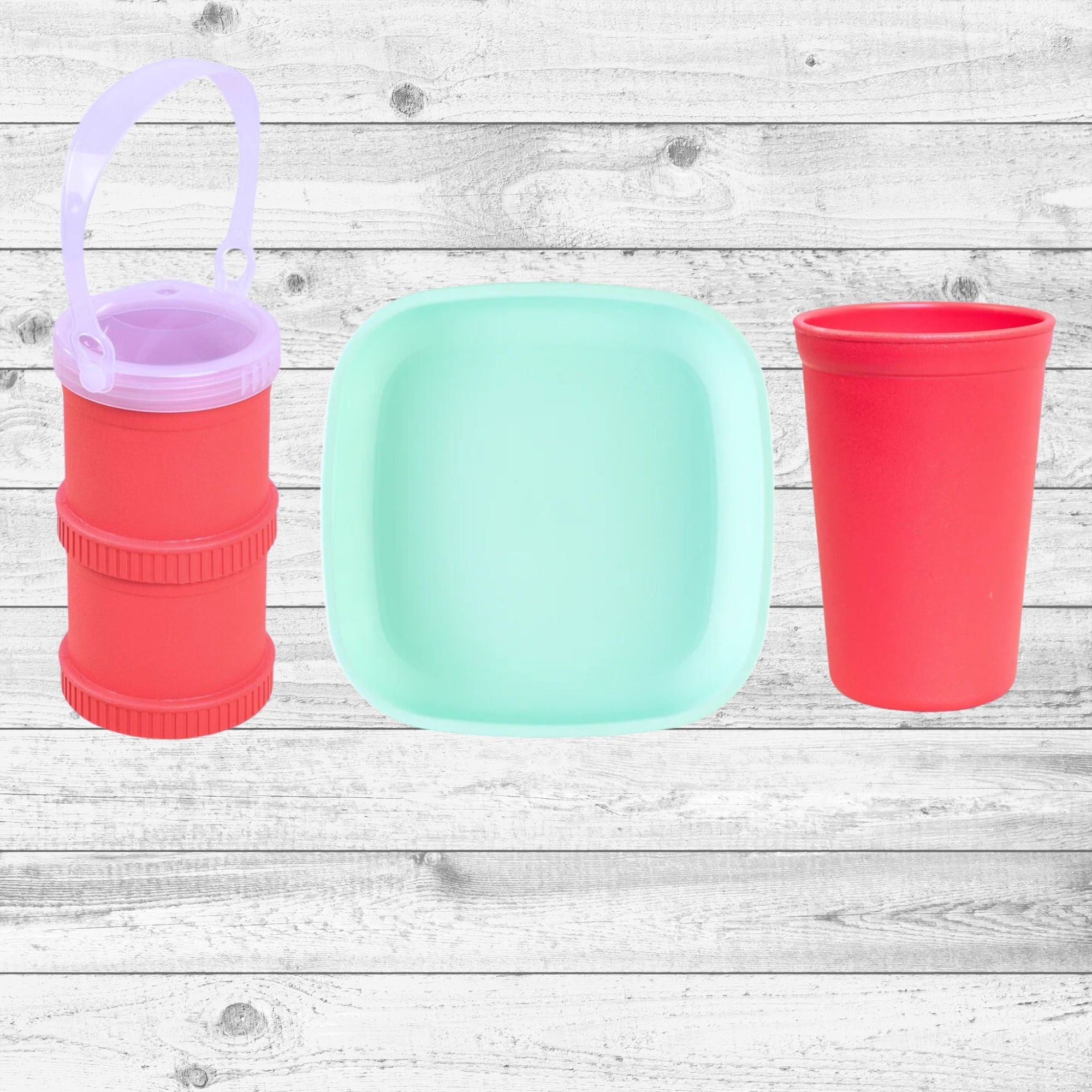 ReplayRecycled Set Alimento Rojo/Menta Set 3 Piezas