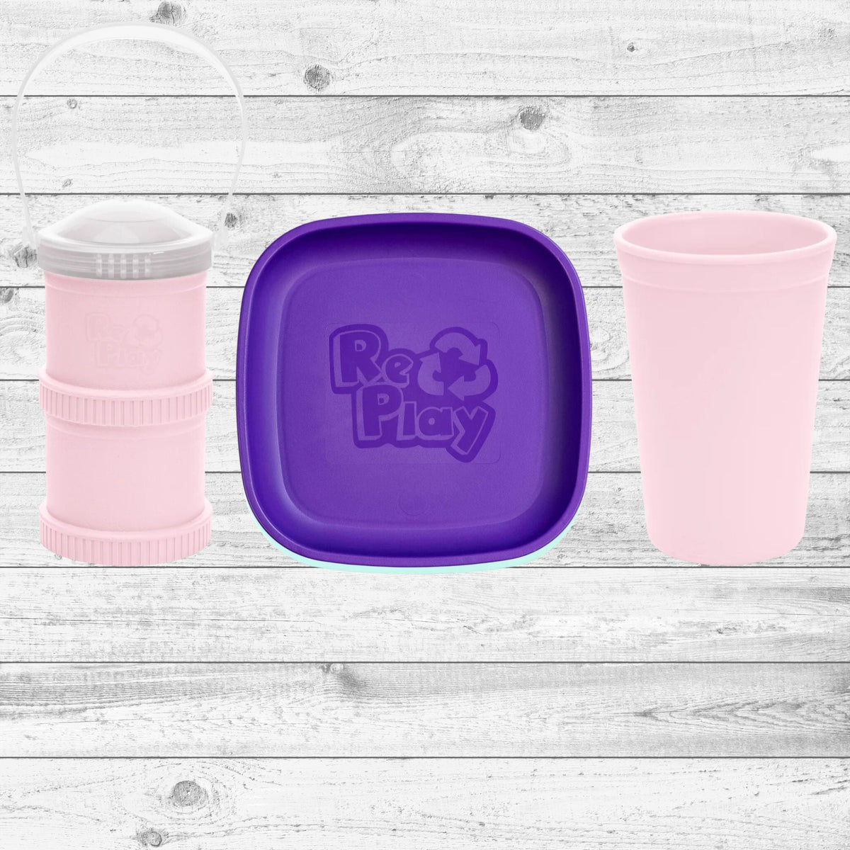 ReplayRecycled Set Alimento Amatista/Rosado Pastel Set 3 Piezas