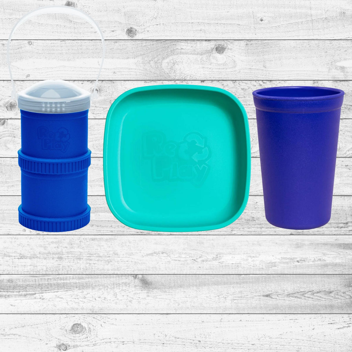 ReplayRecycled Set Alimento Aqua/Azul Marino Set 3 Piezas