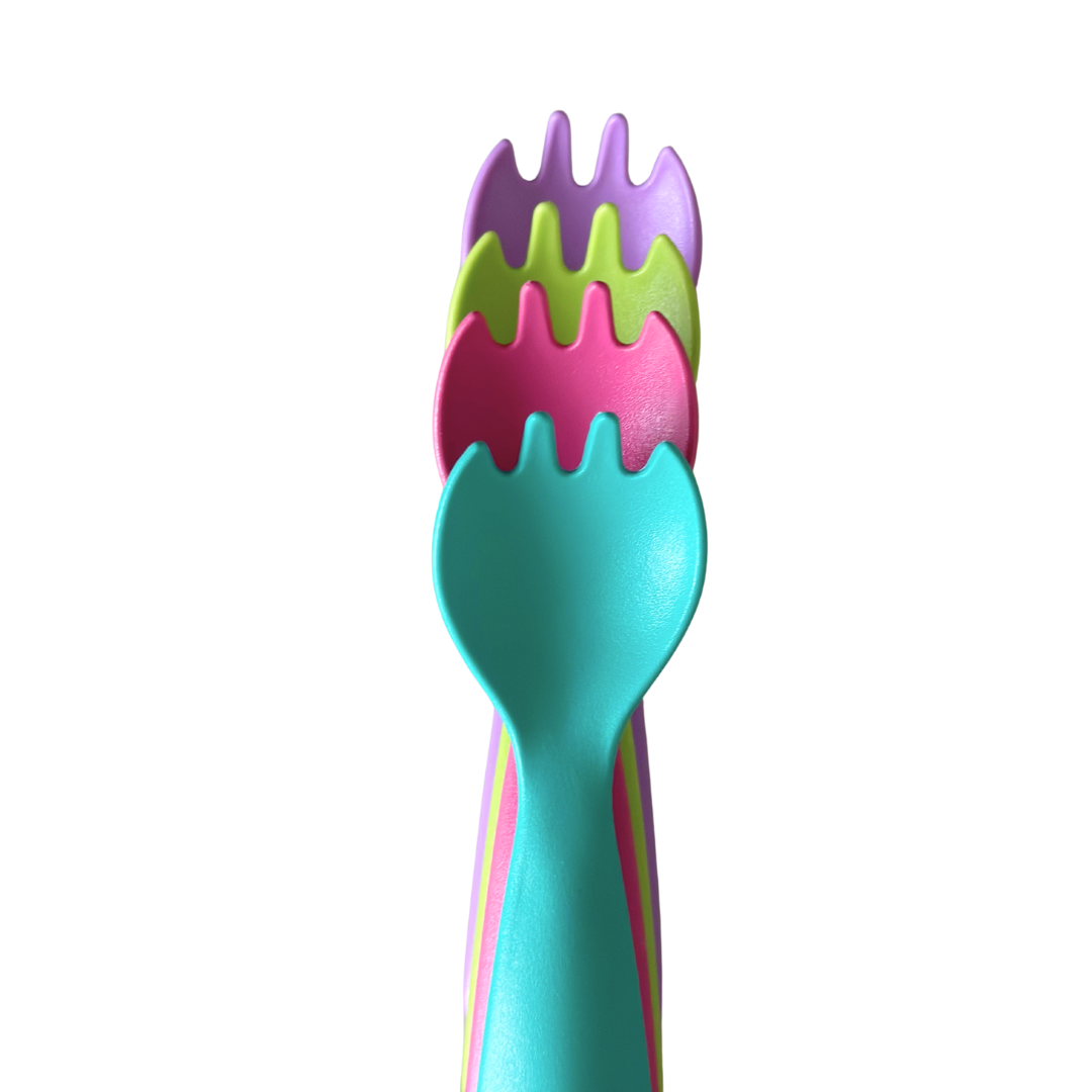 ReplayRecycled Cubiertos Set Cuchara/Tenedor 6 Piezas-Aqua-Verde Limon-Azul-Amarillo-Fucsia-Morado