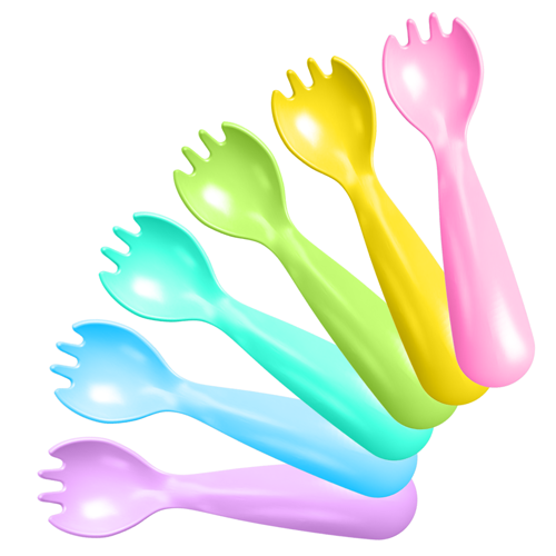 Sporks Tenedor/Cuchara 2 en 1 en uso