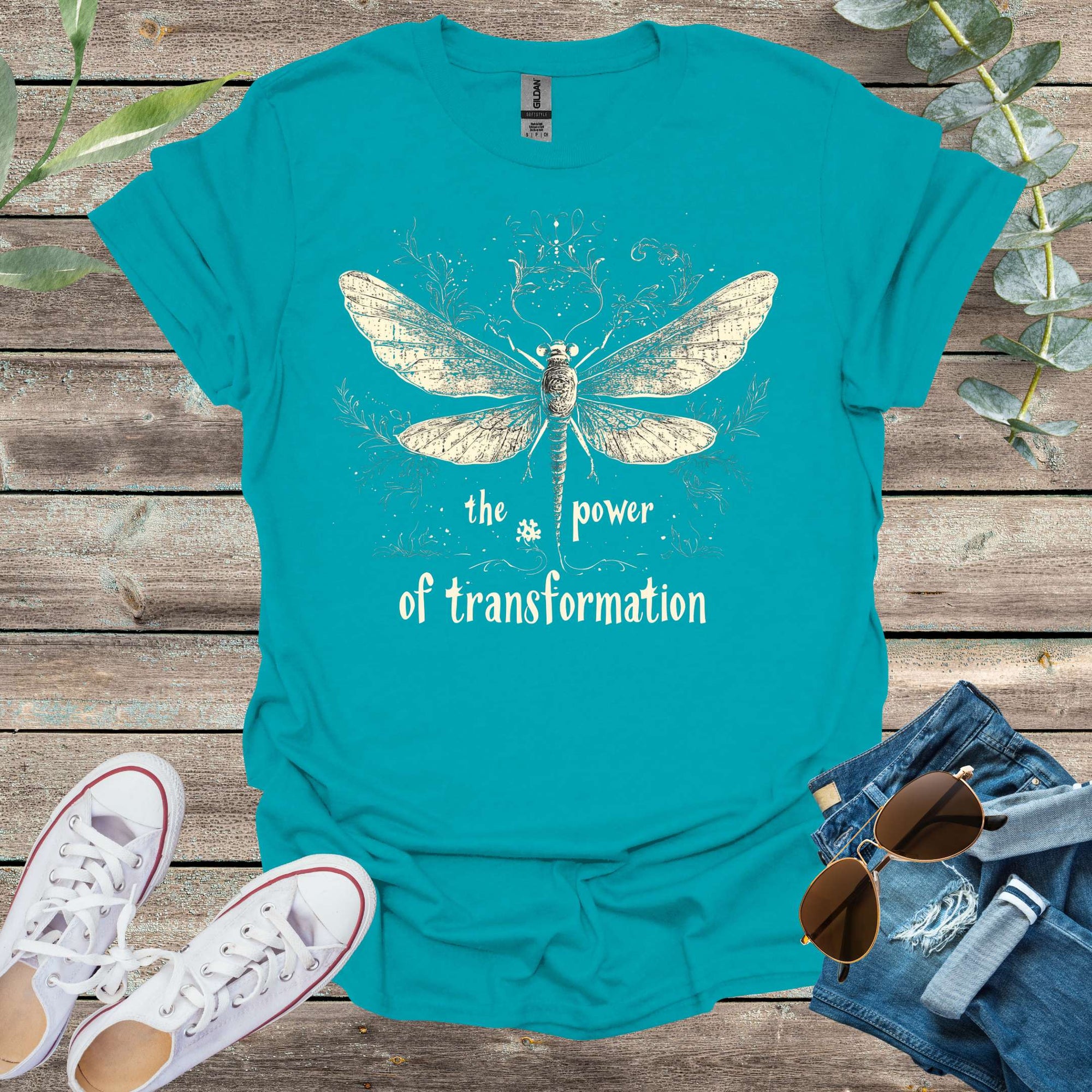 Printify T-Shirt Tropical Blue / S The power of Transformation