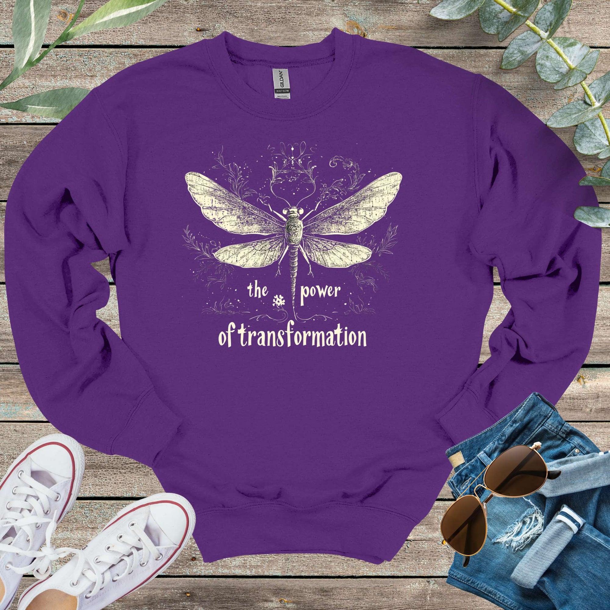 Printify Sweatshirt S / Purple The Power of Transformation Unisex Sweatshirt