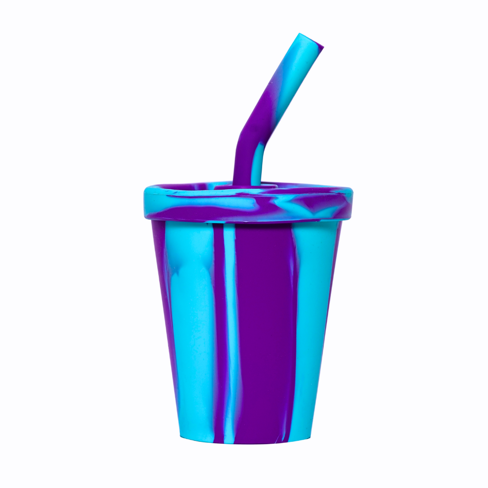 Cook&Play Vaso Lila Vaso Ecológico Bombilla Tie Dye 280ml