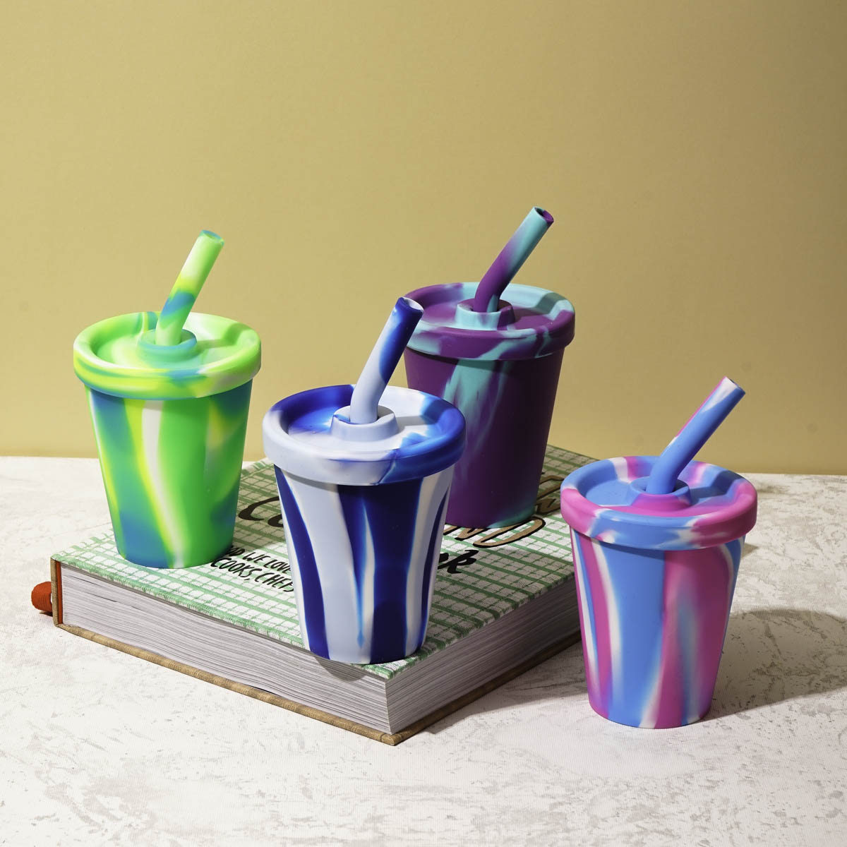 Cook&amp;Play Vaso Vaso Ecológico Bombilla Tie Dye 280ml