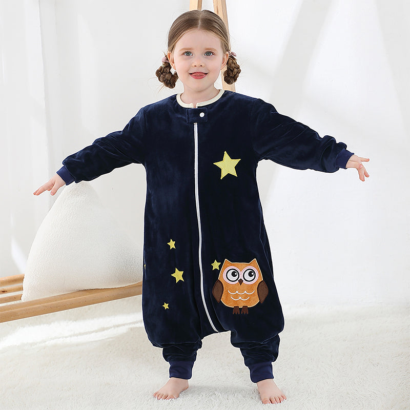 Saco de Dormir Pijama Infantil con Mangas Búho