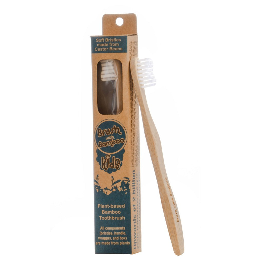 Brush with Bamboo Cepillo Dientes Cepillo Dental 100% Ecológico Infantil