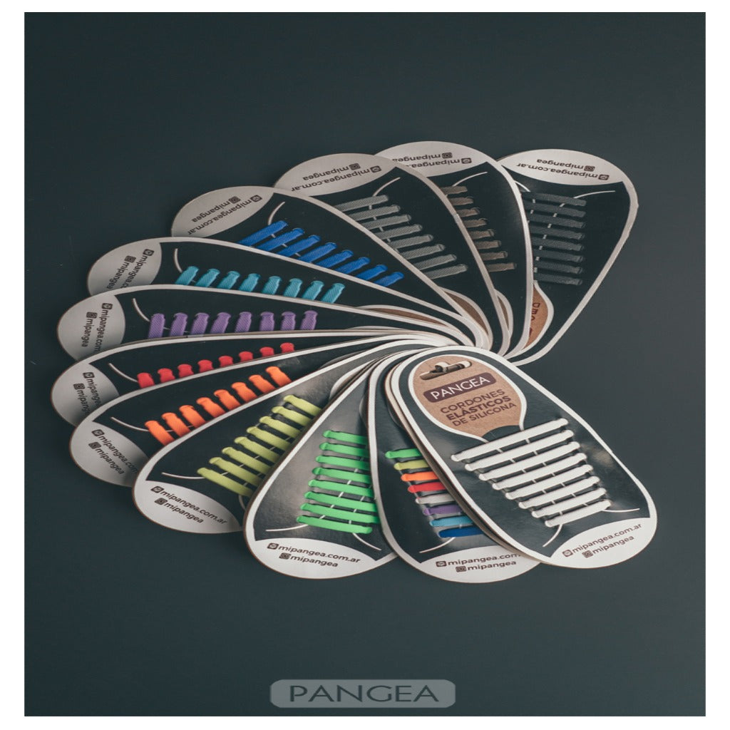 Pangea Accesorio Cordones Elasticos De Silicona Marron