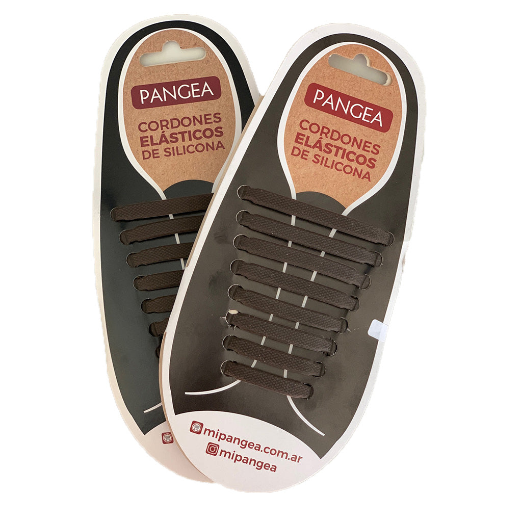 Pangea Accesorio Cordones Elasticos De Silicona Marron