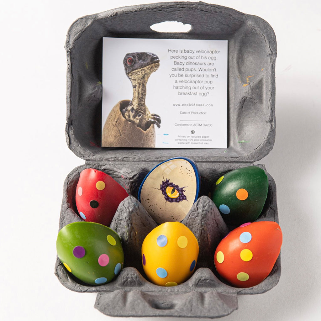 EcoKids Juguete Crayones Huevos de Dinosaurio