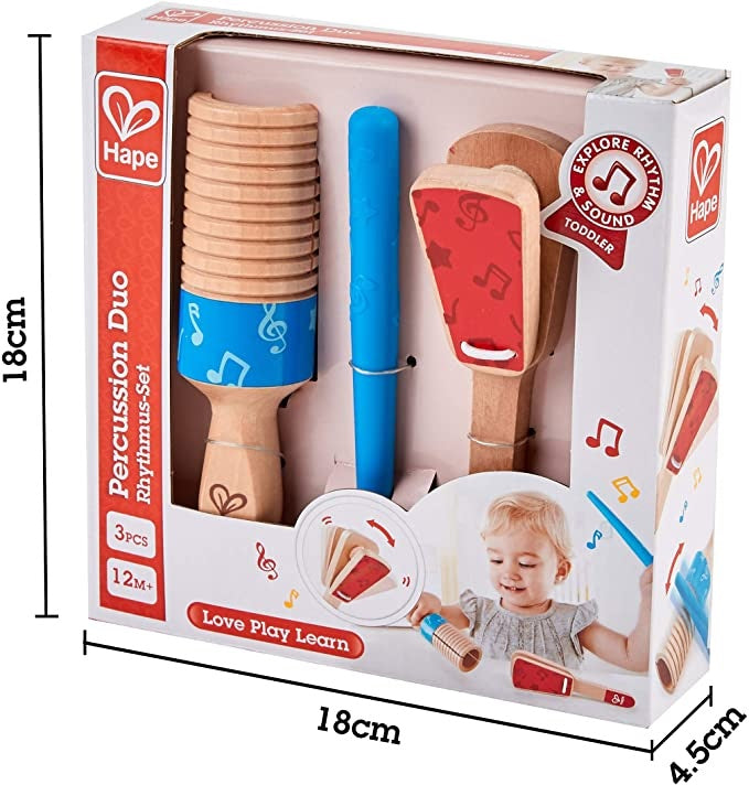 Hape Juguete DÚO DE PERCUSIÓN