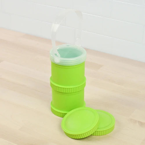 ReplayRecycled Envase Verde Limon / Tapa de Viaje Envase Alimentos Apilable Doble Ecológico