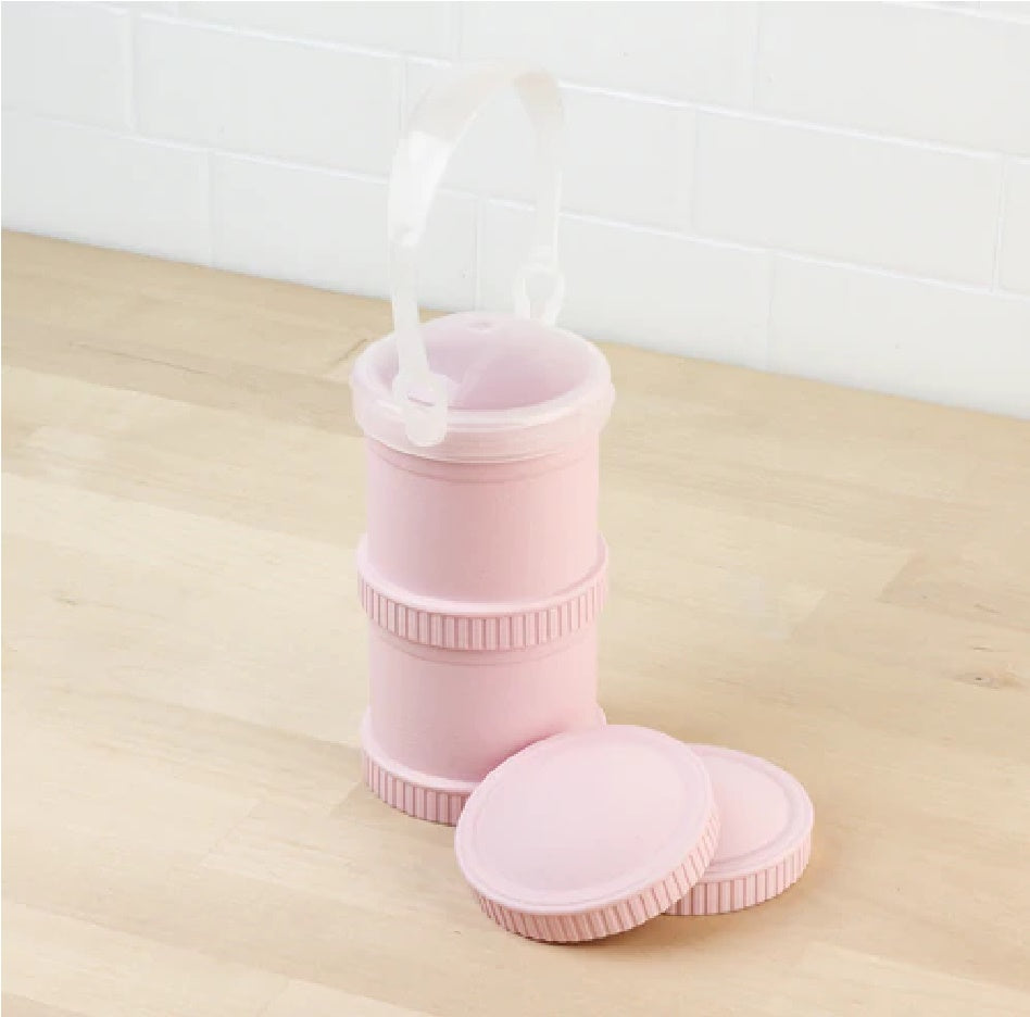 ReplayRecycled Envase Rosado Pastel / Tapa de Viaje Envase Alimentos Apilable Doble Ecológico