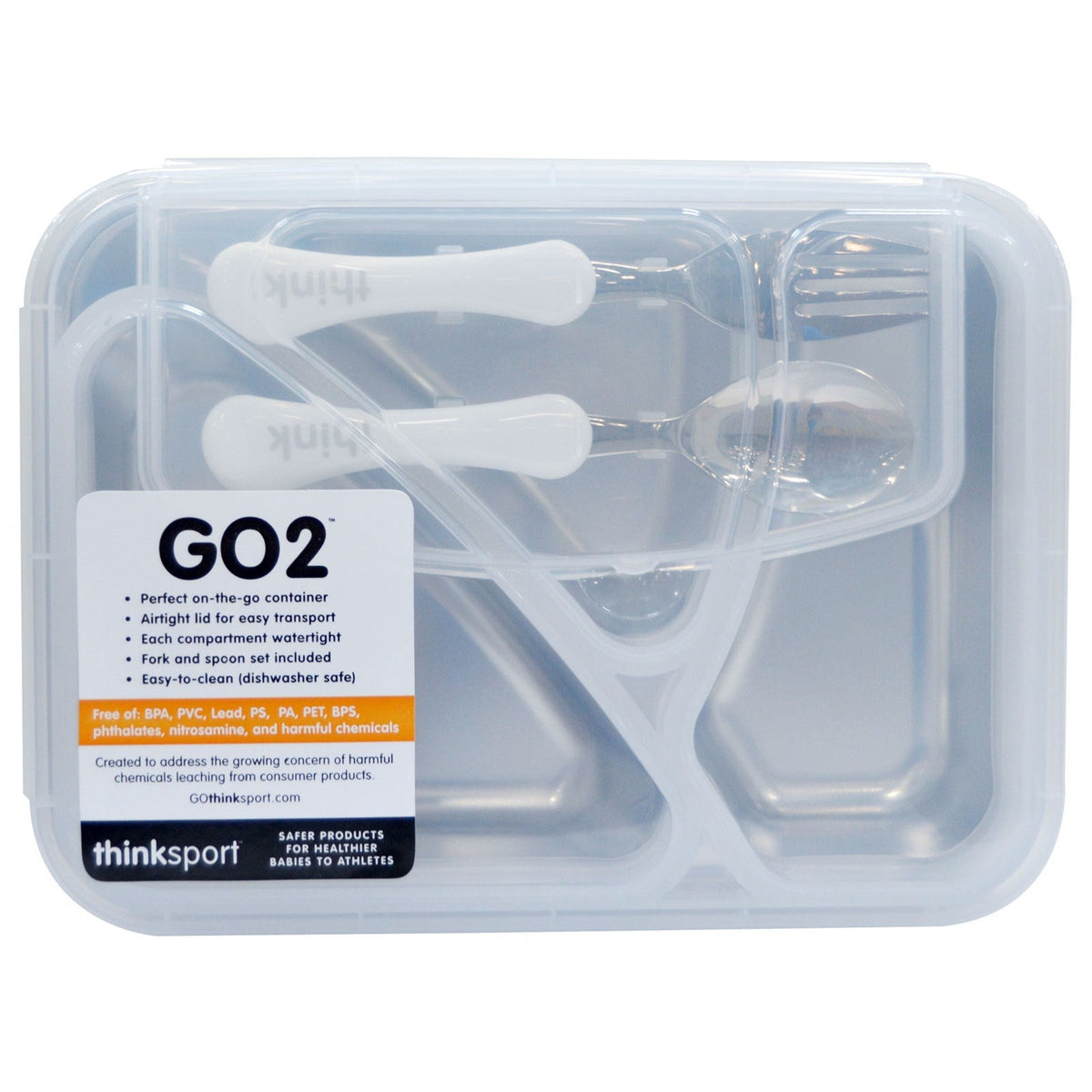 ThinkSport Contenedor Go2 Contenedor Hermético 3 Divisiones- Azul