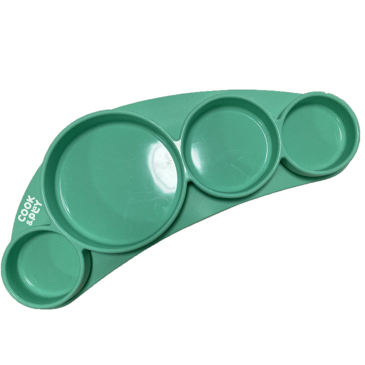 Cook&amp;Play Plato Aqua Mix Mat- Plato con Succion 4 Divisiones