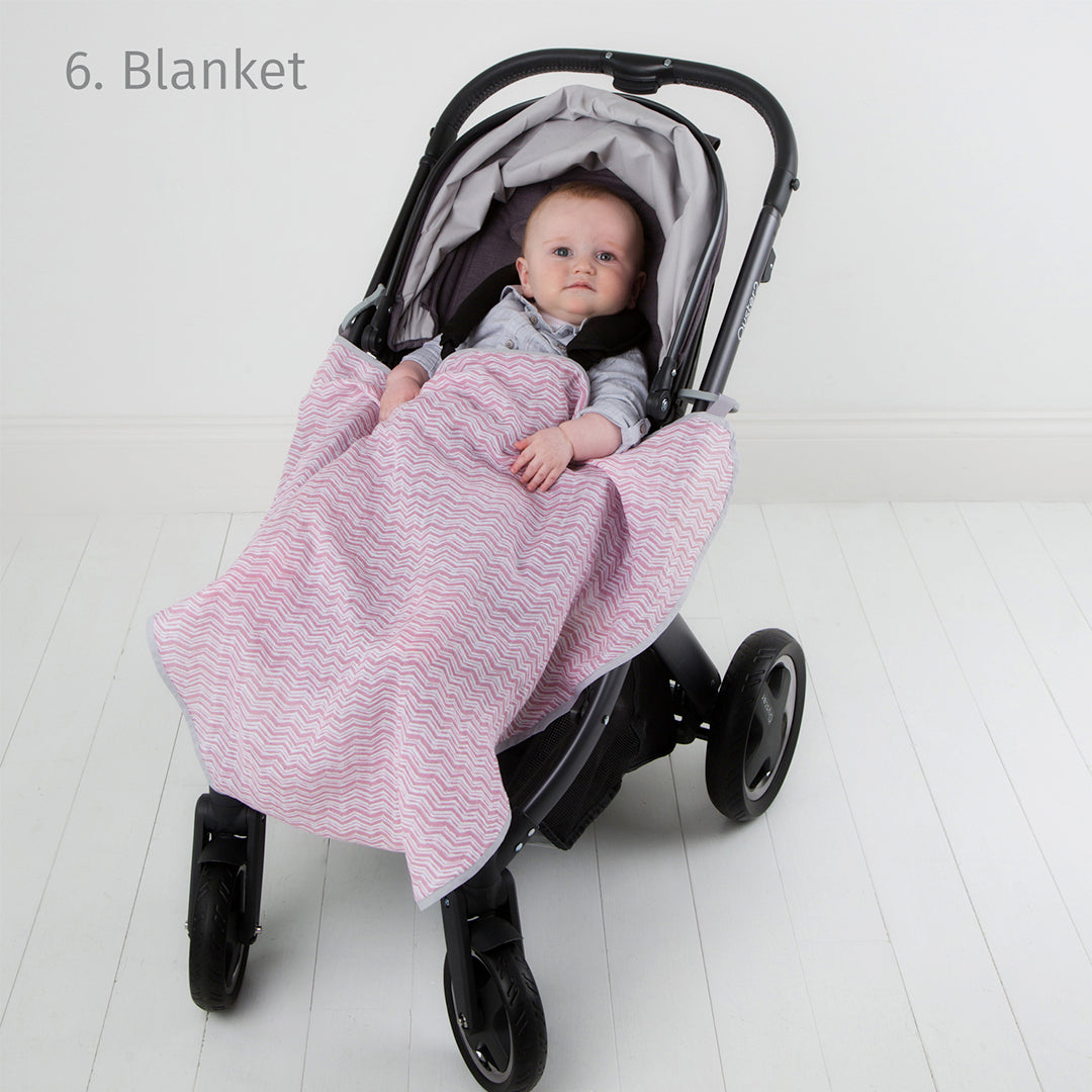 Cheeky Chompers Manta Multipropósito MultiManta 100% orgánica- Rosy Days