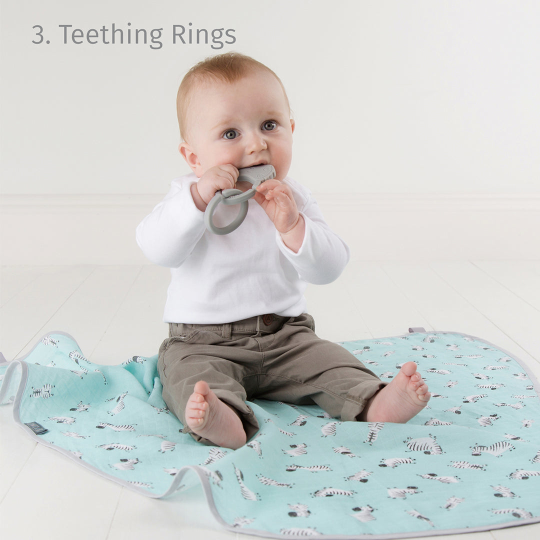 Cheeky Chompers Manta Multipropósito MultiManta 100% orgánica- Silver Stars