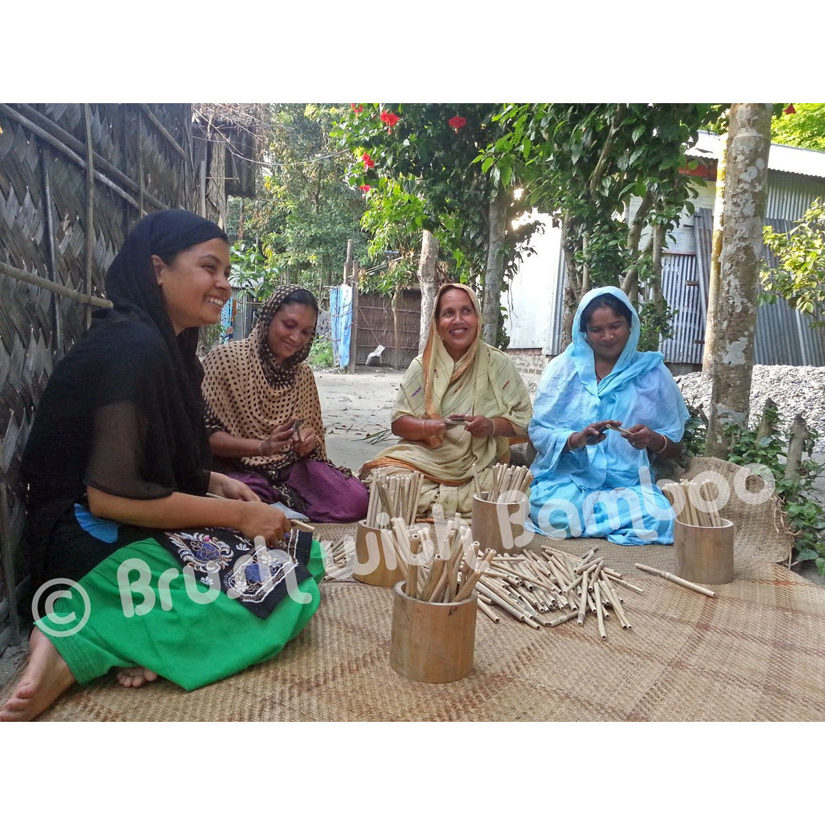 Brush with Bamboo Bombilla Bambú Pack 12 Bombillas Bambú