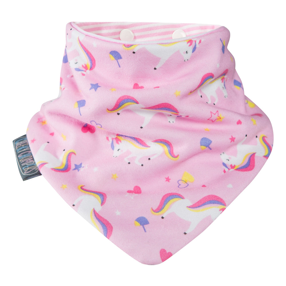 Cheeky Chompers Babero Pack Baberos- Unicorn Love & Polka Dot