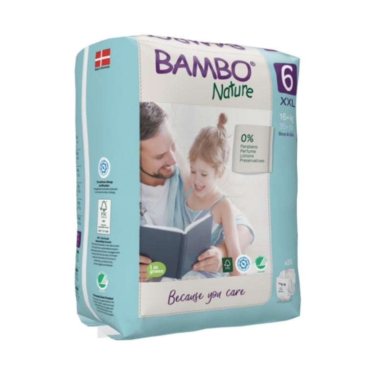 Bamboo Nature Pañales 6 Eco-Friendly 16kg+ Pañal Bambo Nature