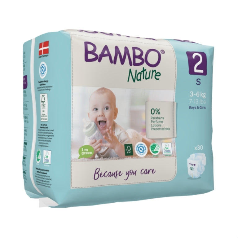 Bamboo Nature Pañales Eco-Friendly 2 Mini 3kg-6kg Pañal Bambo Nature