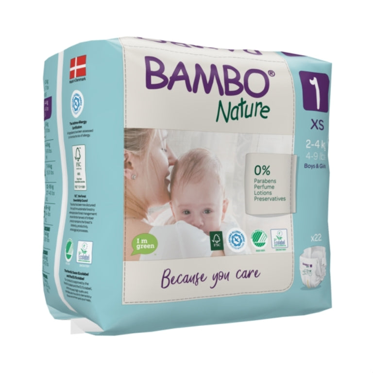 Bamboo Nature Pañales Eco-Friendly 1 2kg-4kg Pañal Bambo Nature