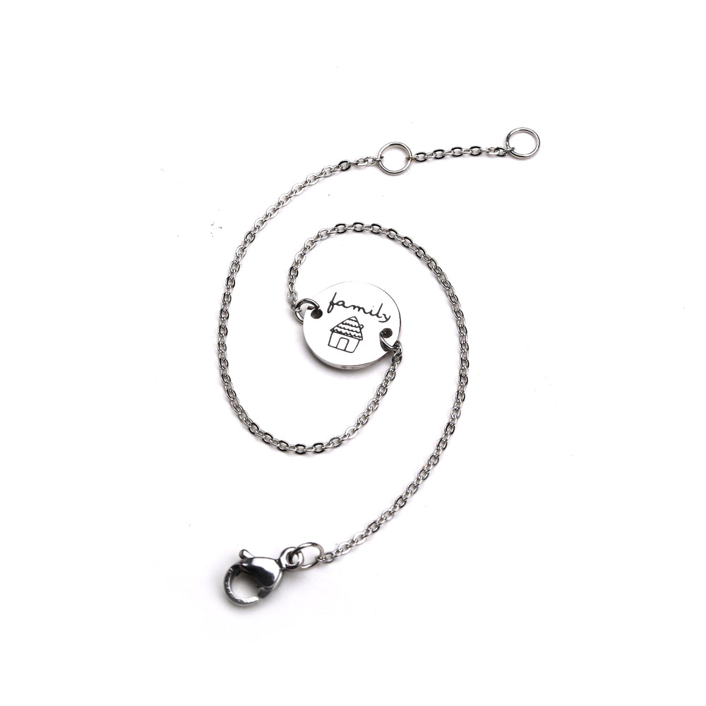 Mamijux Collar Pulsera TAG Bottoncino Family