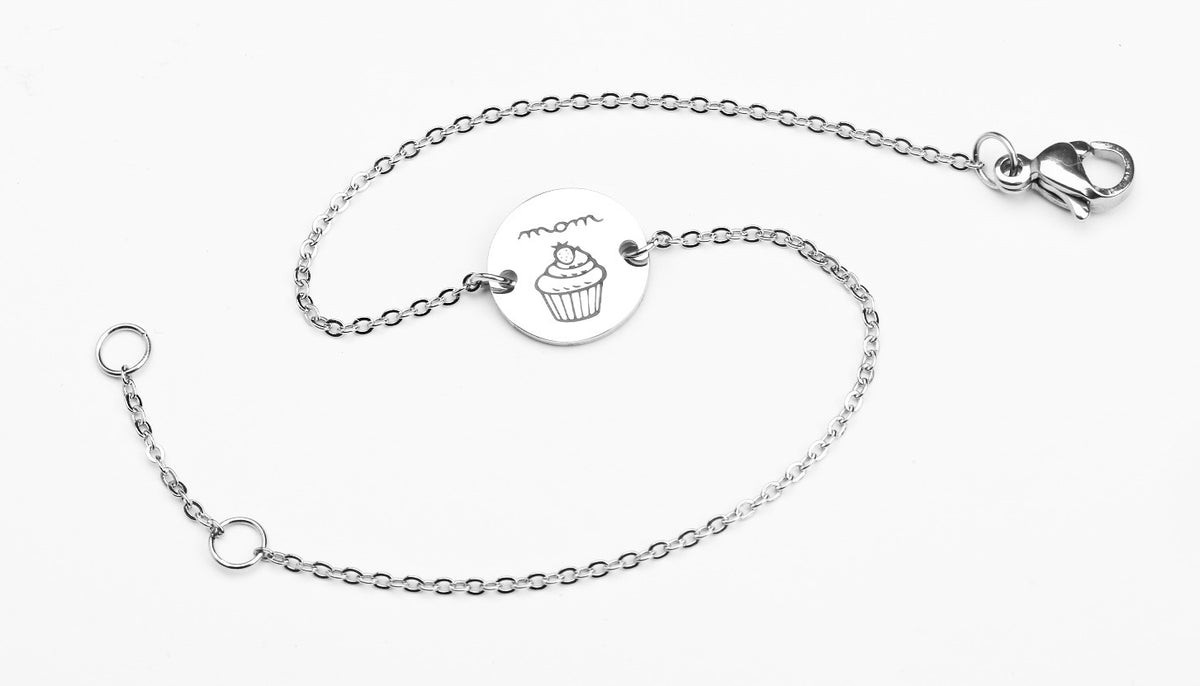 Mamijux Collar Pulsera TAG Button Mom