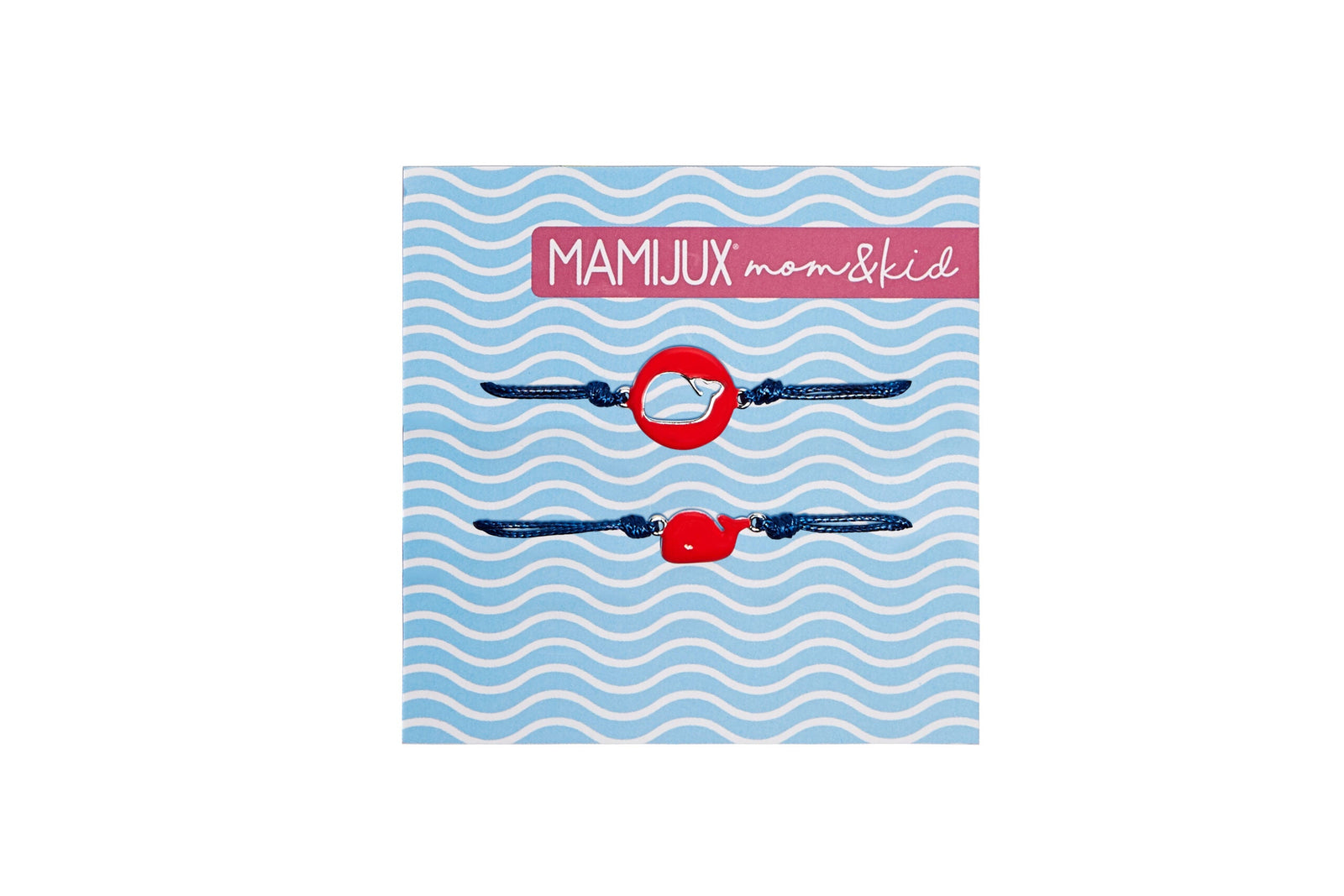 Mamijux Collar Pulseras de ballena roja MOM & KID