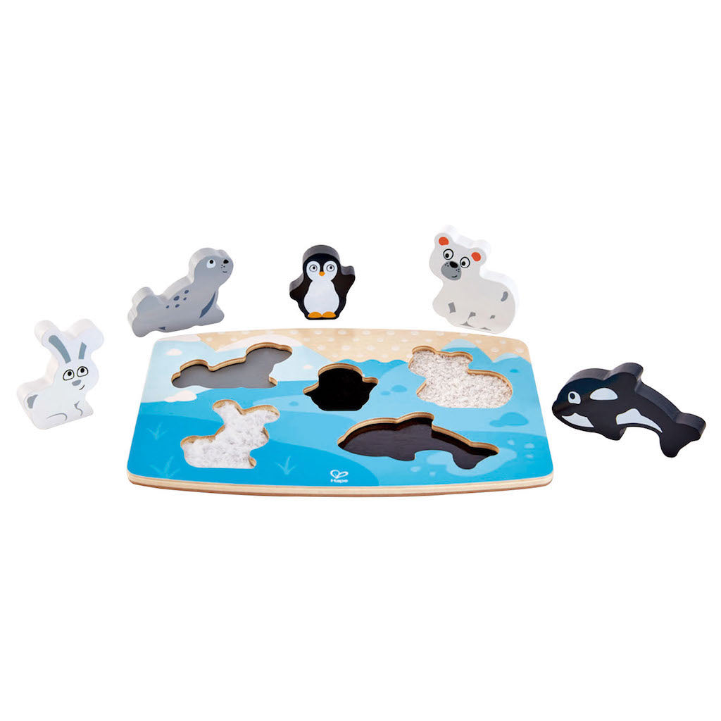 Hape Juguete Puzzle Tactil de Animales Polares