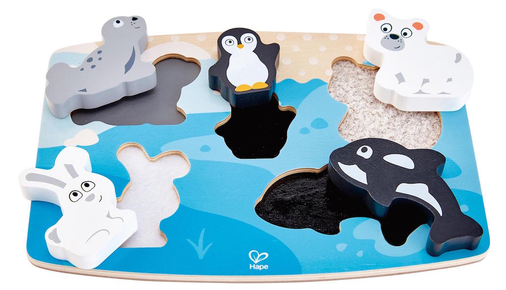 Hape Juguete Puzzle Tactil de Animales Polares