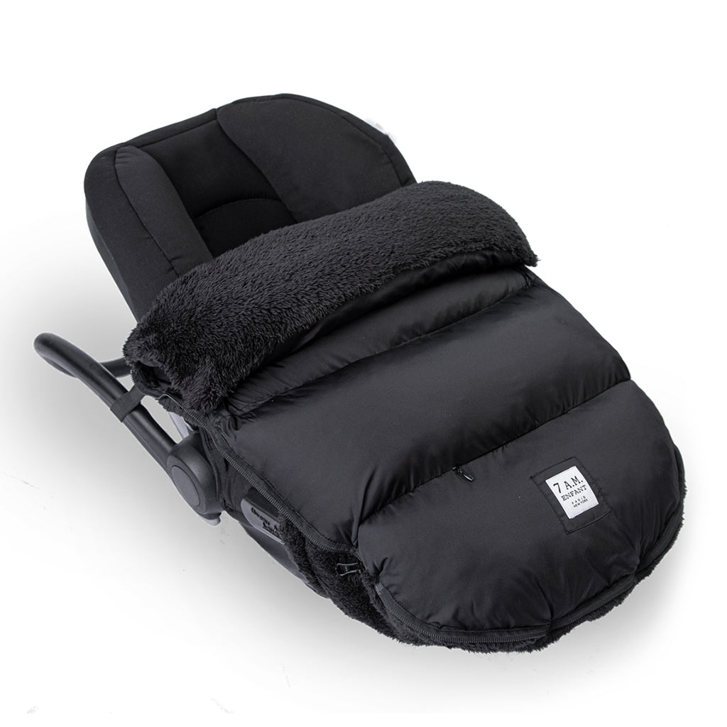 7am Accesorio Saco para Coche- PlushPod Negro